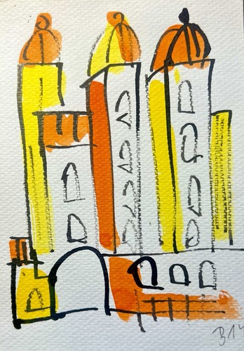 Original abstrakte aquarell - abstrakte,