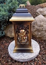 *Grablaterne Grablampe Grableuchte Grablicht Kerzen Engel Grabschmuck Gold