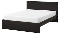 Ikea bed Malm 180x200 Black + Federholzrahmen - Matratzen & Bettkasten gratis