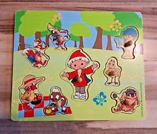 Holzpuzzle Setzpuzzle  Sandmann 8 Teile Pittiplatsch Moppi Plumps Fuchs Elster