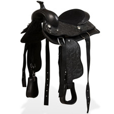 Westernsattel schwarz - 12",