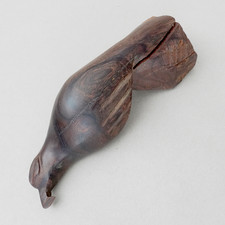 Holzfigur Figur Skulptur Schnitzerei Vogel Adler Holz Eisenholz Tropenholz