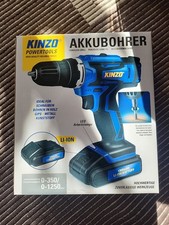 Kinzo Akkuschrauber 14.4V - Blau - Drahtloser Akkubohrmaschine - Variable Drehza