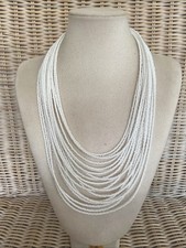 Damenkette Statement Perlenkette Modeschmuck Halskette Collier Weiß Modekette