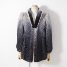 Farbiger Echt Nerz Pelz Mantel