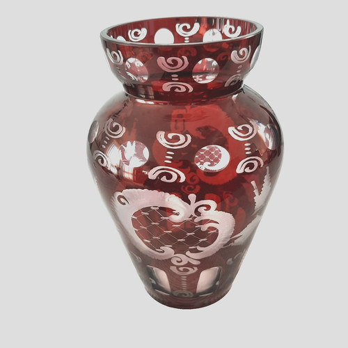 Blumenvase überfangglas - blumenvase,