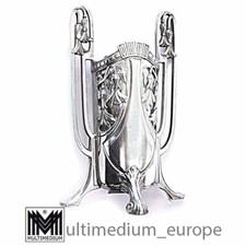 Jugendstil WMF Vase um 1900 Metall -Montierung ohne Glaseinsatz