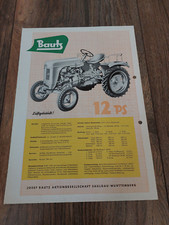 Original Prospekt Bautz 12 PS  luftgekühlt Traktor Schlepper