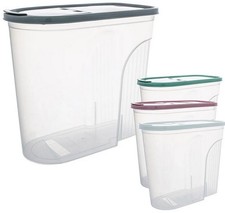 Küchen Vorratsdose Müslibox 5 Liter 26x24x14cm - Dose Transparent/Deckel Farbig 