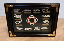Seemannsknoten Tafel Wandbild Display hinter Glas 3D, 17x12cm