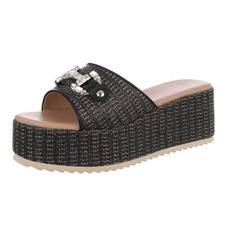 Geflochtene Damen Mules mit