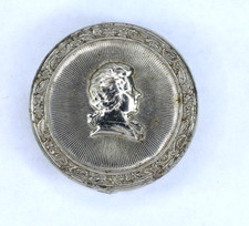 NADELDOSE "Mozart" mittellaut  rund -leer- Needle-tin, Grammophon 78rpm D357