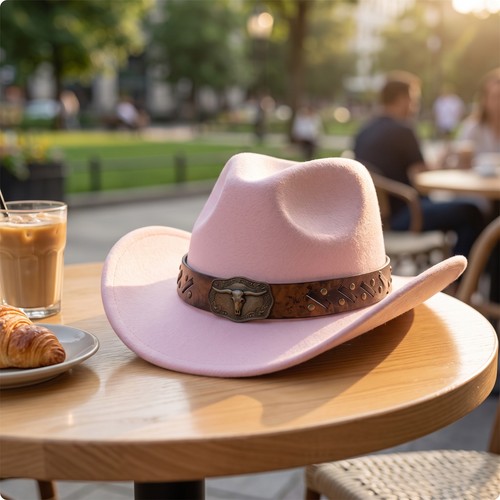 Cowboyhut mit breiter krempe - mit,