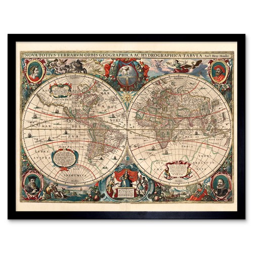 Karte hondius 1641 welt - karte,