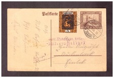 Saargebiet 1924 Postkarte nach