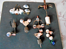 Konvolut uralte Puppen Glasaugen + Mechaniken Ersatzteile für Bastler