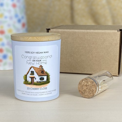 Personalisierte new home - new, kerze