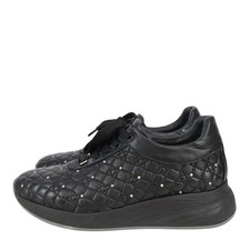 Baldinini Damen Schuhe Sneaker Gr. 38 Schwarz Leder Freizeitschuhe Sport