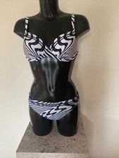 Neu Bikini sunflair, Größe 40B/blau weiß gemustert, Slipform, Bikini hat Schale