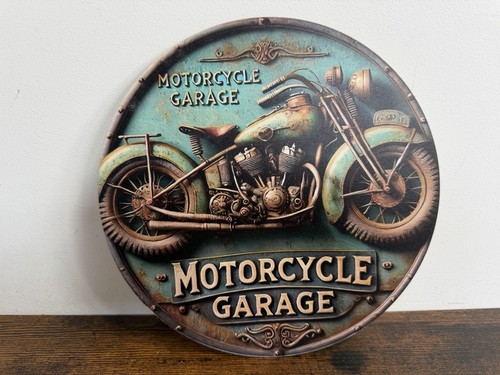 Motorcycle garage holzschild - motorcycle,