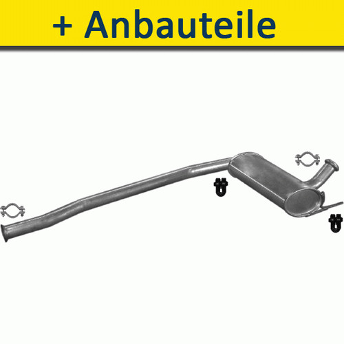 Mitteltopf auspuff für - mitteltopf, auspuff+