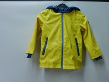 gelbe Kapuzen Regenjacke Gr
