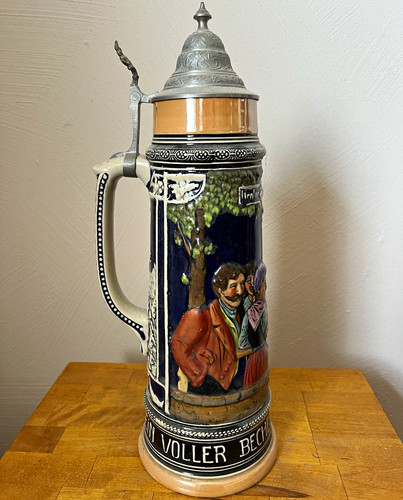 Steingut bierkrug mit - steingut,