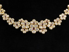 Schönes Brillant Rubin Collier ca. 4,75ct   26,3g 750/- Gelbgold