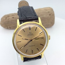 OMEGA Geneve Day/Date Automatik vergoldet Herrenuhr Kaliber 1022 #2647
