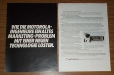 Seltene Werbung MOTOROLA MC Micro Fahrzeug-Sprechfunkgerät Funkgerät 1987