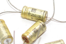 4x Vintage Elko-Kondensator von ROE, 250 µF / 15 V, Audio Capacitor, NOS 