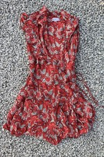 ✪ NEU Ibiza Paisley Flamenco Wickeltunika S 36 Volants Hippie Goa Boho Impressio