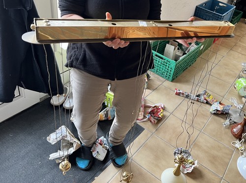 Große gold pendelleuchte - pendelleuchte, mit