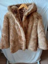 Kunstfelljacke Damen mit Kapuze, 80'e Vintage