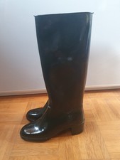 Gummistiefel mit Absatz Lizette Rigon High Heels Boots Stiefel Gr 37 RAR Vintage