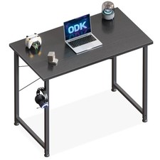 ODK Kleiner Schreibtisch, 80×40cm Computertisch Bürotisch Mit Kopfhörer Halte...