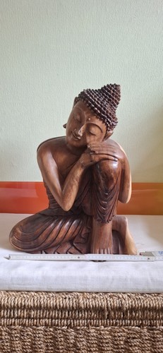 Dekofigur buddha massivholz - dekofigur,