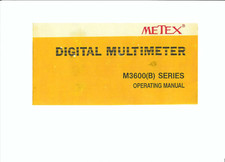 Metex Bedienungsanleitung user manual für M 3600/10/20/30/50 englisch  Copy
