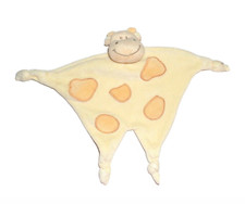 Schmusetuch KG BIECO Supa Giraffe Hippo gelb & orange Kuscheltuch Schnuffeltuch