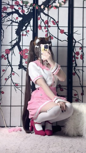 Pink cosplay school - cosplay,