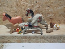 9 Stk Holz-Tiere/ Deko