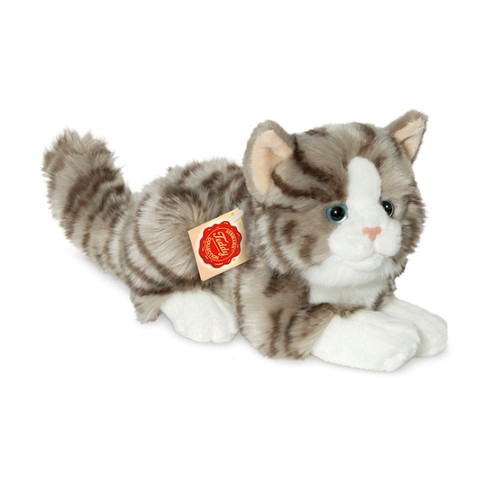 Katze liegend grau getigert - , 28