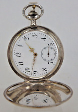 Elegante Savonnette Herrentaschenuhr Cortebert Watch Co Silber um 1915 (108311)