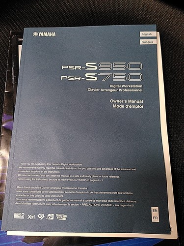 Yamaha psr s950 s750 manual - s750,