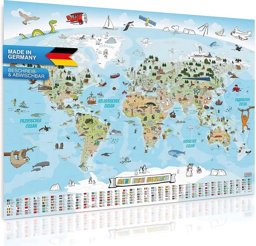 Kinder weltkarte xxl - weltkarte,