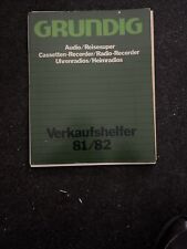 GRUNDIG Verkaufshelfer Katalog Audio Cassette Recorder Radios 1981 1882 89er 80s