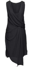 Damen Kleid schwarz Wickel