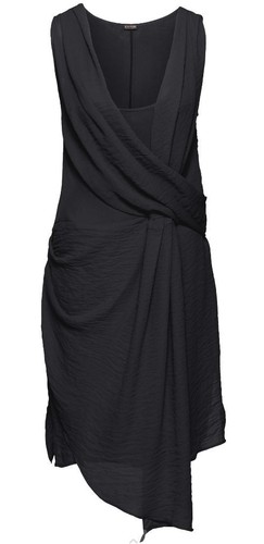 Damen kleid schwarz wickel - kleid,