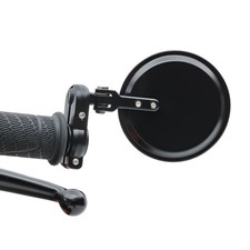 Lenkerendenspiegel für Motorrad Lenker Short Universal schwarz C-Ware
