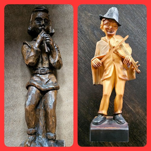 Holzfigur flötenspieler - ,